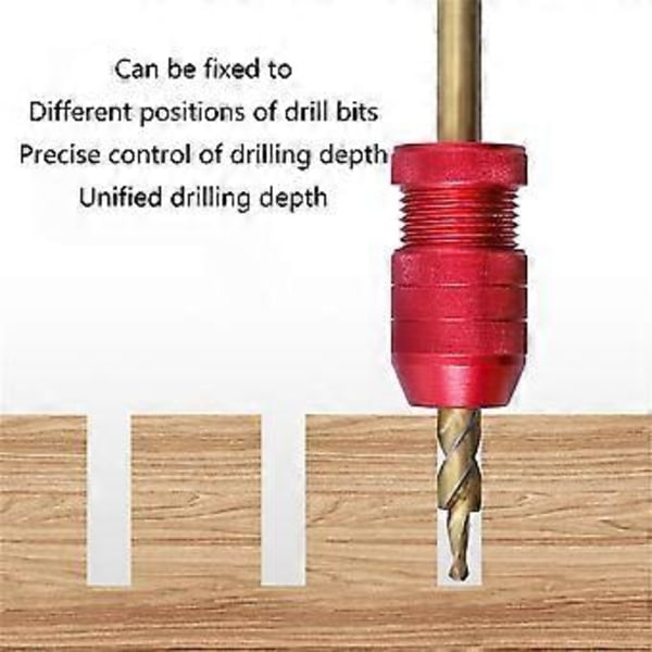 Borestopkrans, der nemt kan justeres til forskellige positioner, borebitsdybdekontrol, aluminiums borestop Adjustable Stopper T