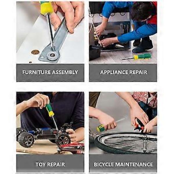 Kestävä monikäyttöinen ruuvimeisseli liukuesteellä ja magneettikärjellä työn tehokkuuden parantamiseksi