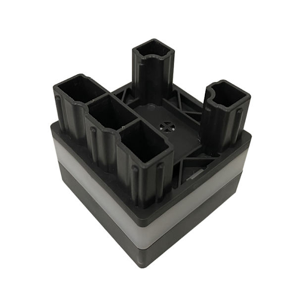 Set med 4 solcellslampor skyddande lock, 7*7cm, 2V, tvåfärgade lampor