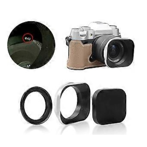 Lätt Kamerlinsskydd Adapter Set Enkel Installation Objektivskydd för Olika Spegellösa Objektiv 39mm black