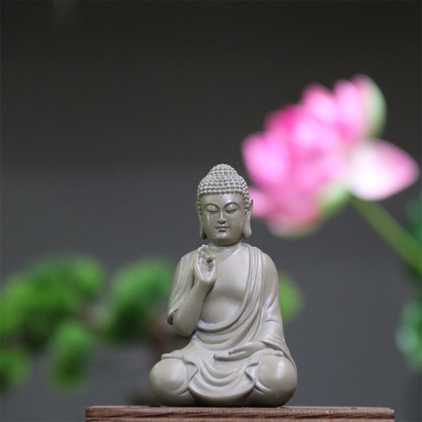 Meditation Buddha Statyett - Zen och Feng Shui Dekoration