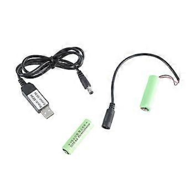 USB - 3VLR6 AA-pariston korvaava kaapeli USB-virtamuuntimet leluille lämpömittareille kaukosäätimille Korvaa 2 kpl 1,5 V AA-paristoa
