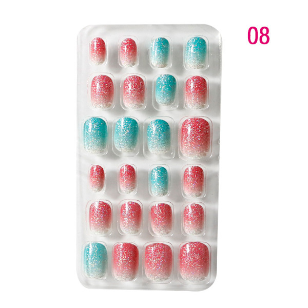 24 Lommer Bærbare Neglepuder, Neglekunst Patch Stil 8