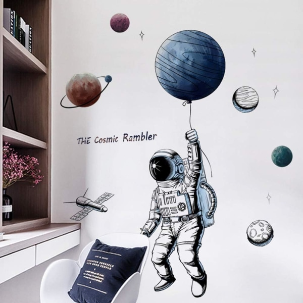 3D Astronaut Wall Sticker Som Vægdekoration Til Soveværelse Stue