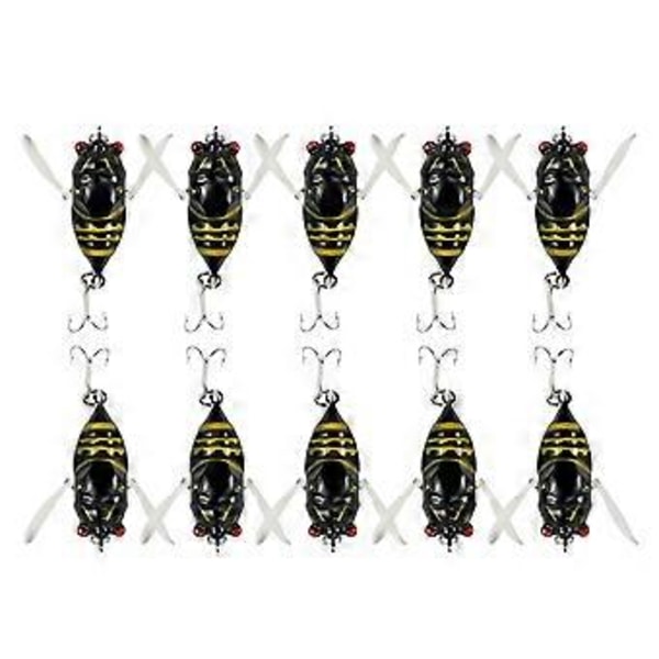 10 Kpl Kovia Vieheitä Cicada Suolavesi Kulta(Musta) Black