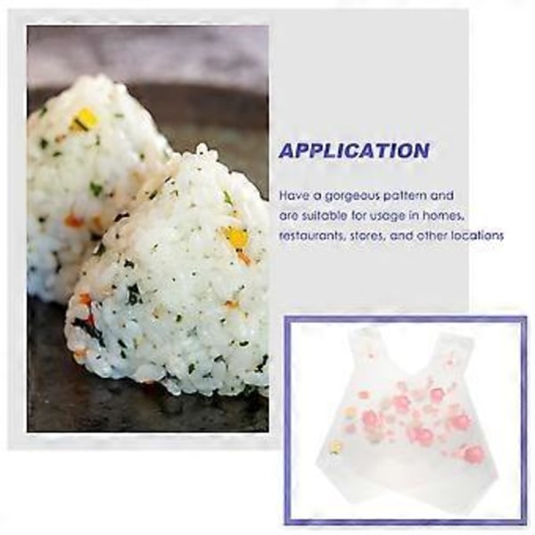 100 st Engångs Riv-Lätt Omslagspåse Risboll Förpackningsomslag Onigiri Omslag Risboll Förpackningspåsar