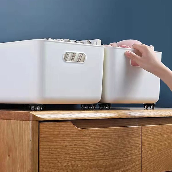 8 stycken små möbelhjul, den svarta förvaringslådans remskiva, w