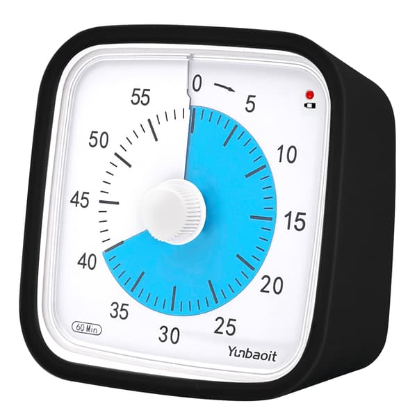 Manuel Visuel Timer Alarm Ur Køkken Timer - Sort Blå Chip