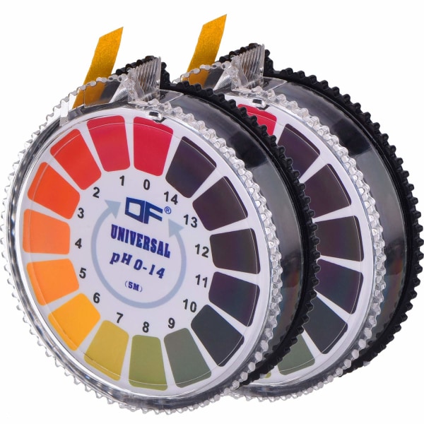 2 Ruller, Universal pH Testpapir Stripe Rull, pH Full Range 0-14