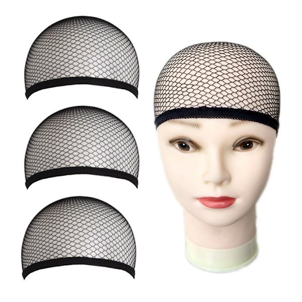 4 st (svart) peruknät, unisex peruknät för män