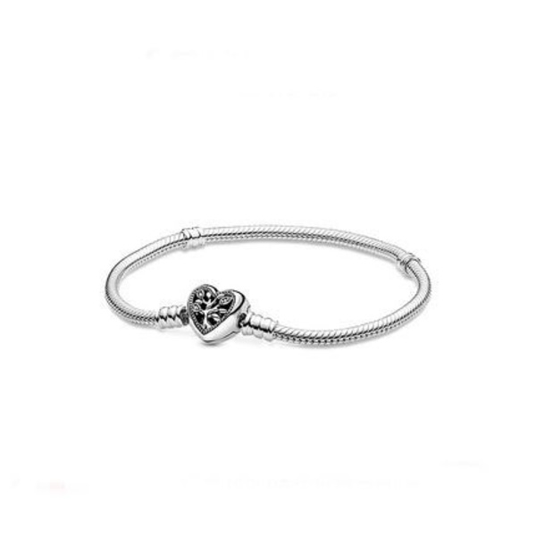 M004 18cm Armband, . Armband Dam Kopparpläterad Tjock Silver