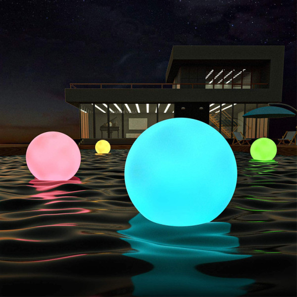 60cm, boule lumineuse gonflable à télécommande LED Flash Beach ba