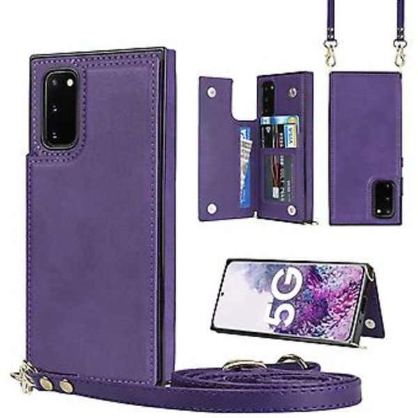 Crossbody-fodral i TPU+PU för Samsung Galaxy S20 FE Purple