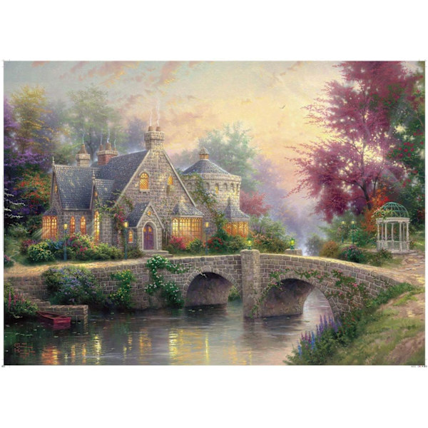 1000-bitars pussel för tonåringar, avkopplande pusselspel, Wonderland Bridge (storlek 70x50cm/27.5x19.7 tum)