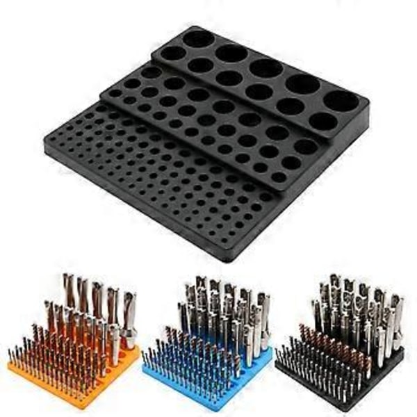 Plast Drillbits Oppbevaringsboks Frese Kutter Drill Finishings Holder Organiserings Etui 131 Hull for 4-32mm Frese Kutter Gul Yellow