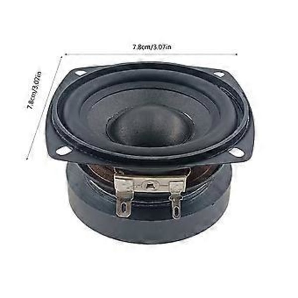 1 Setti 3 tuuman täyden taajuuden kaiutin, täydellinen tee-se-itse-projekteihin, matalan taajuuden subwoofer-kaiutin diskanttikaiuttimet