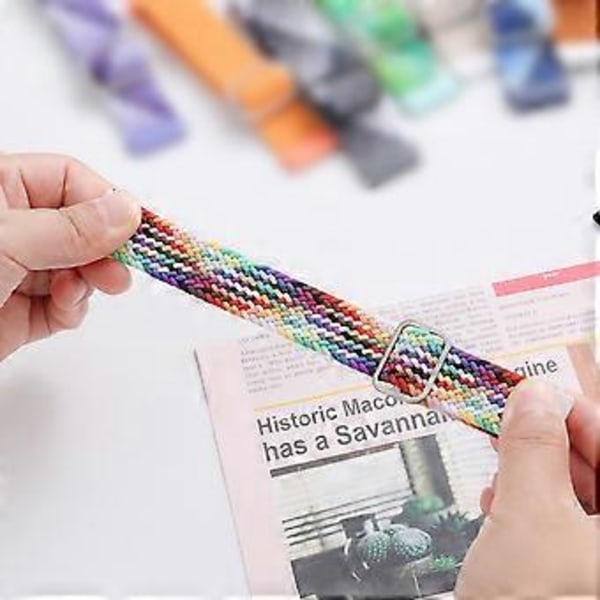Til Huawei Watch Fit 3 Justerbar Nylon Flettet Urrem Vævet Stil Håndledsrem Style C
