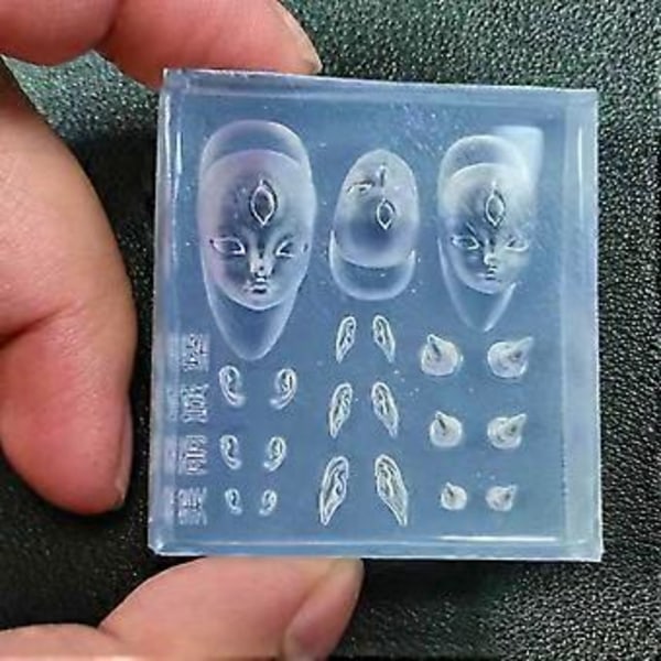 Elf Öra Nagel Skulpteringsformar Elf Docka DIY Stämplingsschabloner DIY Manikyr Tillbehör DIY Nagelkonstverktyg för Nagelkonst 1