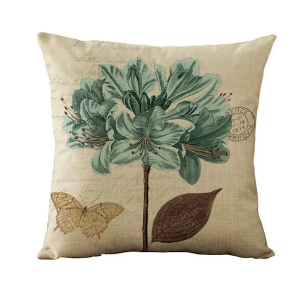 Set med 4 dekorativa kuddfodral i bomull-linne 45 x 45 cm