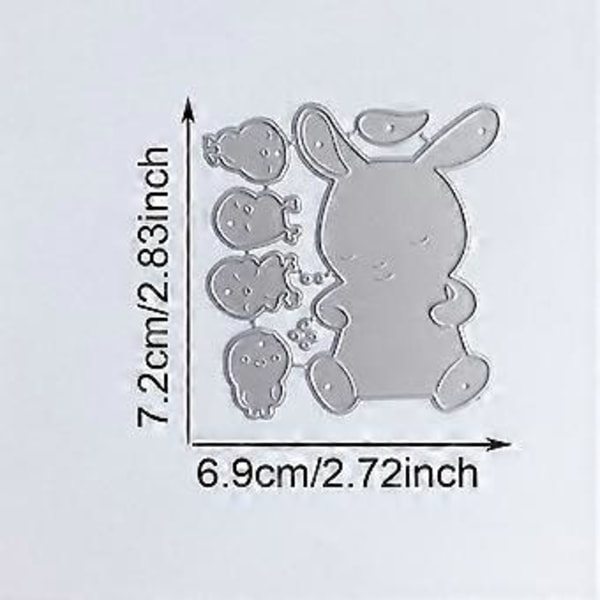 Kaniner Form Skärande Dies Kolstål Die Cut Scrapbooking Präglingsstenciler för Scrapbooking Korttillverkning Förpackning