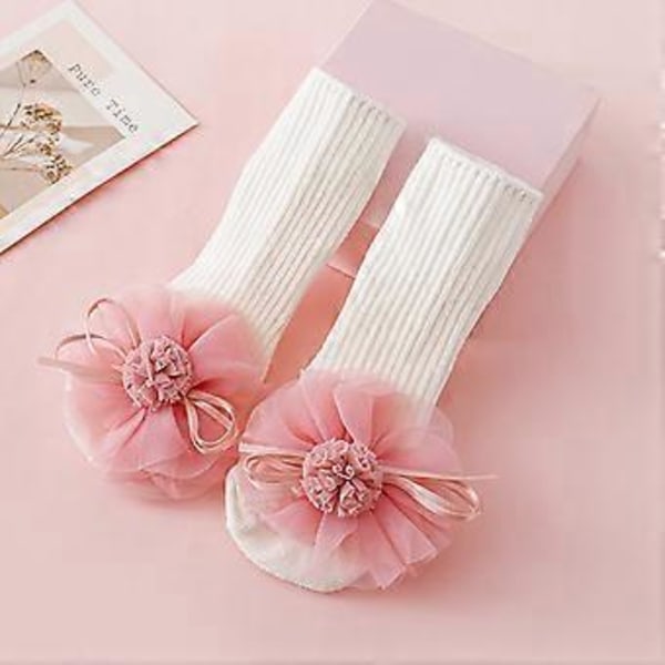 Baby Flickor Strumpor Spets Blomma Tillbehör Nyfödd Bomull Småbarn Halkfria Golvstrumpor Spädbarn Kläder Duschgåva Phnom Penh Knut S Phnom Penh Knot S