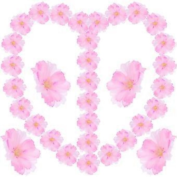100 stk. DIY Blommeblomst Blomsterhoved Hårnål Fremstillingsmateriale Blomsterpynt Pink