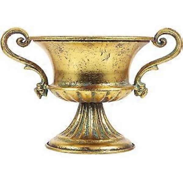 Metallinen kukkaruukku rautamaljakko retro metallinen kukkaruukku kotitalouksien koristeellinen rautataide maljakko puutarhan sisustus