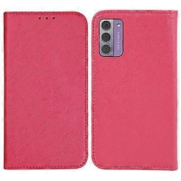 Nokia G42 Käännettävä Jalustallinen Lompakkokotelo Ristikkäiskuvioitu PU-nahkainen Iskunkestävä Puhelinkotelo Style D