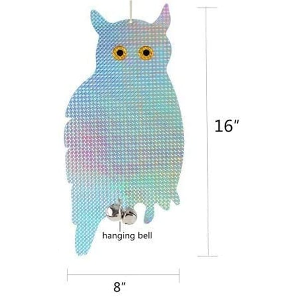 Kyyhkynenpelotin, 2 kappaletta heijastavaa pöllöä, Anti Pigeon Owl, Bird