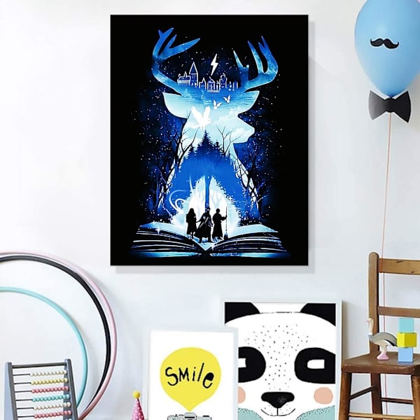 (12x16in) 5D Timanttimaalaus Sarjat Aikuisille Peura DIY Täysi Pora