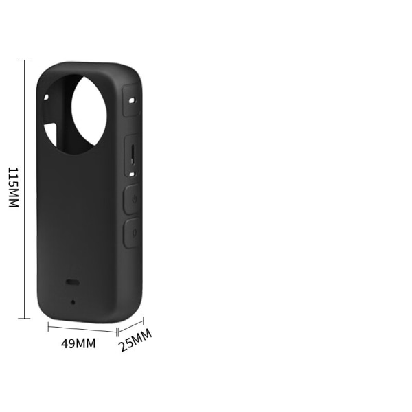 Insta 360 Silikone Case Body Cover 1 stk Sort til Insta360 X3