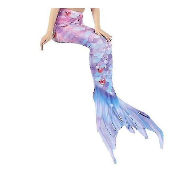 Sjöjungfrufenor för simning för barn och vuxna med monofena -allin.120.Lila Purple 120CM