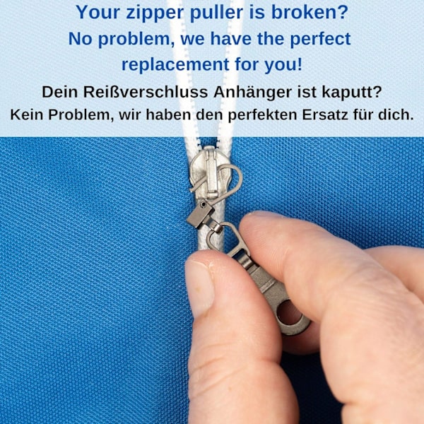 Dragkedjor Reparationspull, Set med 2 Svarta Ersättnings Dragkedjor, Univers