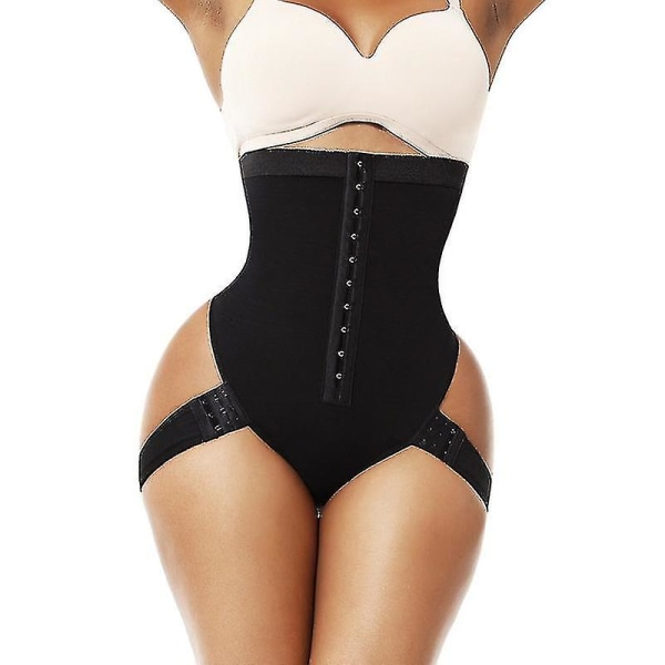 Cuff Tummy Trainer Kvinne Eksepsjonell Shapewear 2-i-1 Høy Midje Hofteløft Bukser-bebetter.M.