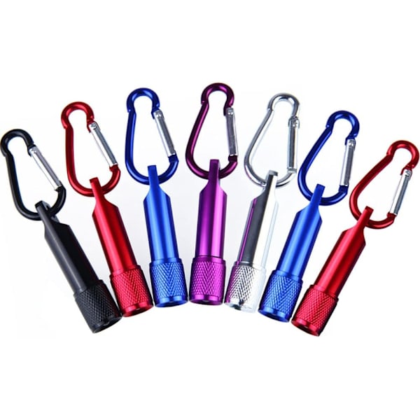 7 st karbinhake ficklampor, LED mini ficklampor, ficka
