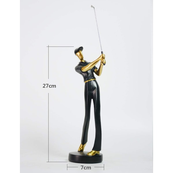 Amoy-Art Golfer Statyett Figur Golf Skulptur Dekor Modern Inter