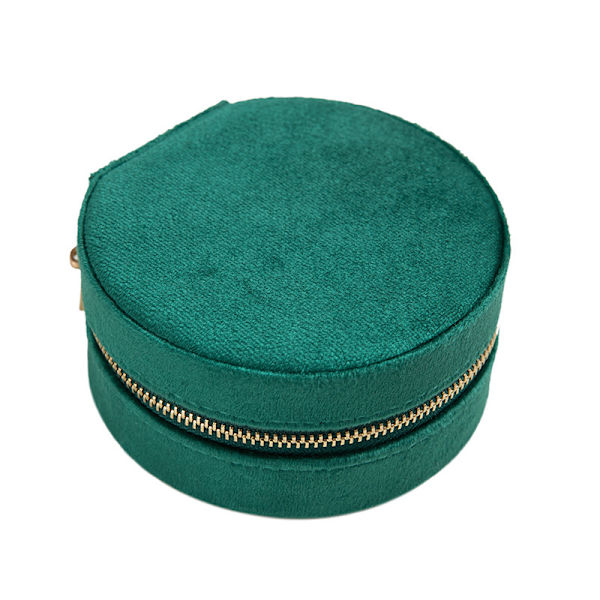 Mørkegrøn Mini Velvet Rejse Smykkeæske, Rejse Smykkeæske fo