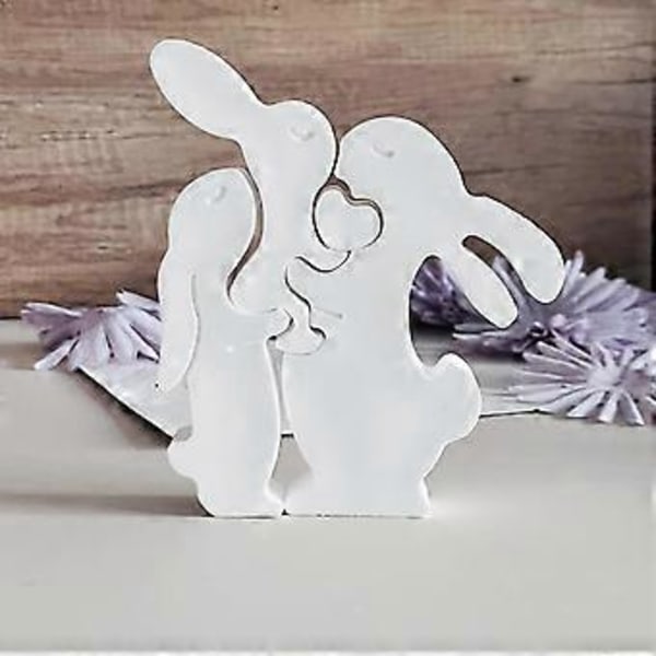 Pupu Figuriini Pääsiäiskoriste Muotti Joustava Silikonimuotti Kodin Sisustus Kipsimuotti Käytännöllinen Korujen Valmistustyökalu x871 Sliding Rabbit