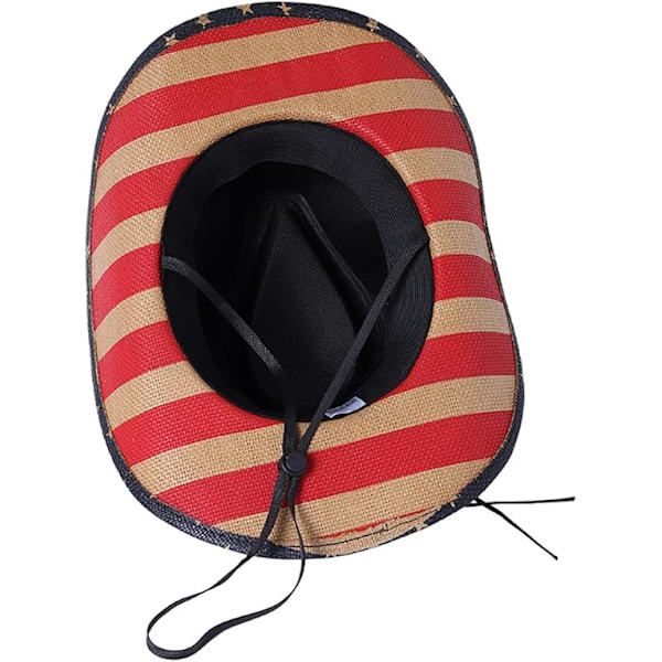 Cowboyhatte, Klassisk Amerikansk Flag Sommer Solhat Western Cowboy