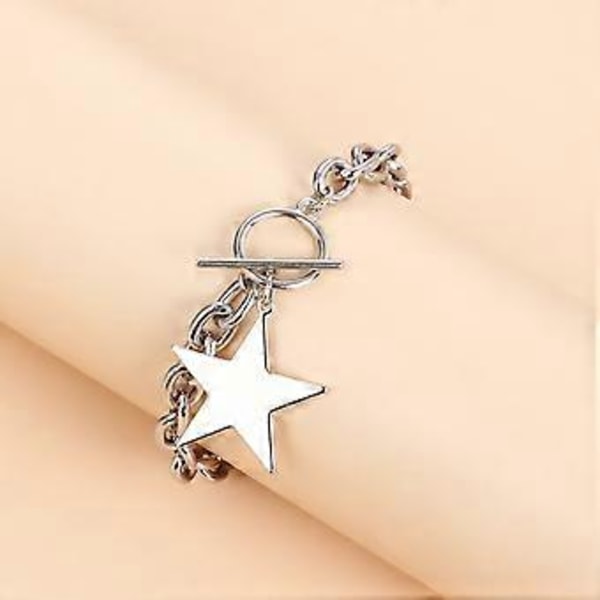 Koreansk Stjerne Femtakket Stjerne Halskæde Niche Simpel Hip-hop Kravebenskæde Kvinde Armbånd Halskæde Falmer Ikke necklace