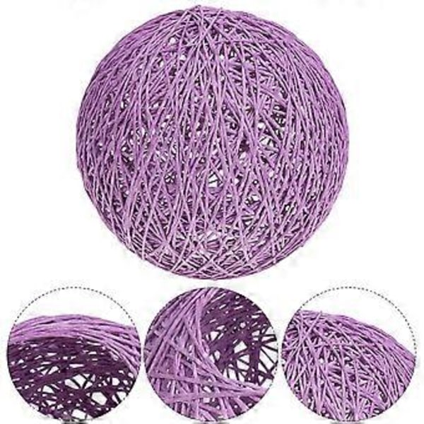Papir Rattan Kugle Loftlampe Dæksel Lampeskærm Hjem Loftlampeskærm