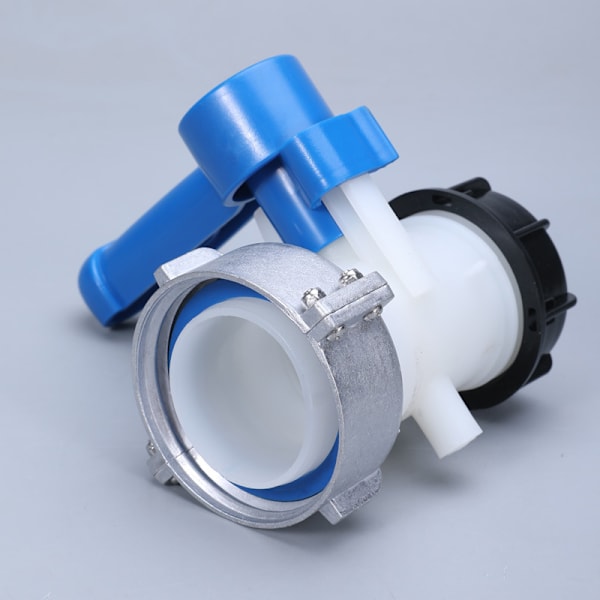 1 stk Serie Plast Butterfly Ventil dn50 for IBC Tank Containe