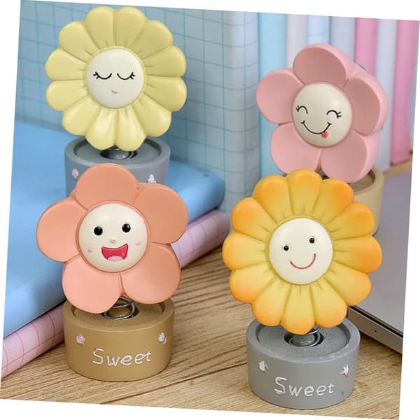 4 stykker harpikspynt blomsterplanter leker hjemmetilbehør deco