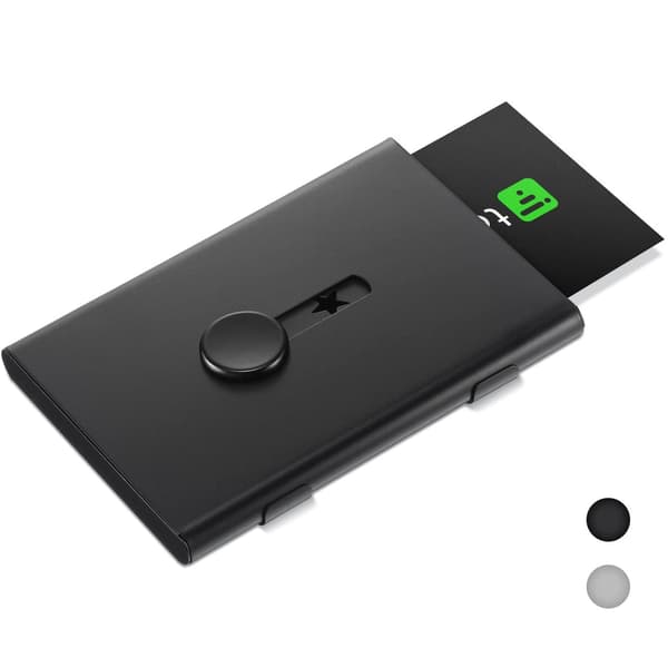 2 Pak Visitkort Holder, Tommel-Drev Visitkort Etui Glide