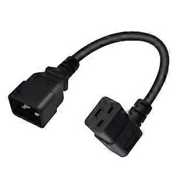 Högstyrke IEC320 C19 till C20 Strömkabel PDU UPS Strömsladd 3-Pin Förlängningssladd Effektiv Strömkabel Tråd 10 cm