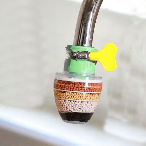 Aktivert karbon vannfilter, vannrenser for springen, universell filter med filterelement (3 stk)