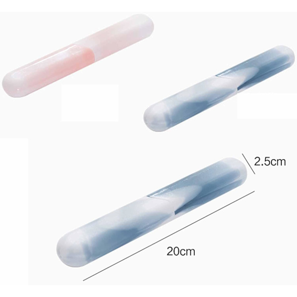 2-pack tandborsthållare, reseförvaring för tandborste, bärbar