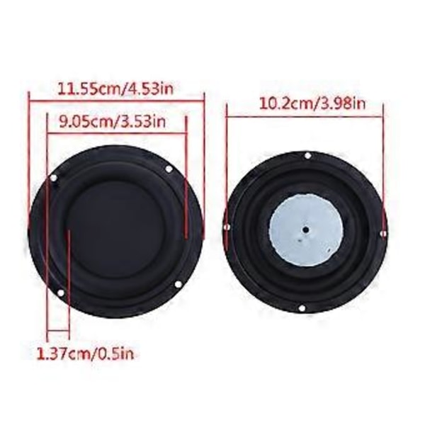 Basradiator Højttaler Membran Hjælpe Forstærk Bas Vibration Membran Passiv Radiator til Woofer Højttaler DIY 2 inches square