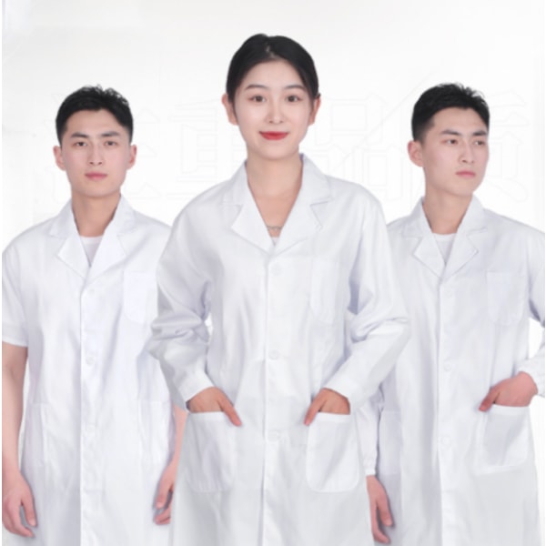 Laboratorieskjorta i M-storlek, doktorskjorta, kvinnlig doktorskjorta, kvinnlig