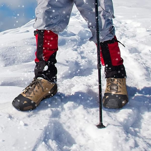 Silikon 10-tands anti-slip ispigge, vandrestøvle-ispigge, vinter udendørs fiskeri camping klatring anti-slip skocover, S